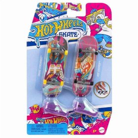 Resim Hot Wheels Skate Retro Temalı İkili Parmak Kaykay ve Ayakkabı Paketleri HXL17-HXL19 