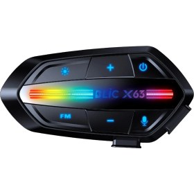 Resim Hayat Store X63 Motosiklet Kask Kulaklık Intercom Işıklı Motorsiklet Interkom 5.3 