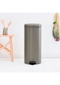 Resim Brabantia Çöp Kutusu 30 Litre Newicon Pedallı Platin 114441 