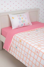 Resim Jours Pembe %100 Pamuklu Tek Kişilik Çocuk Nevresim Takımı 