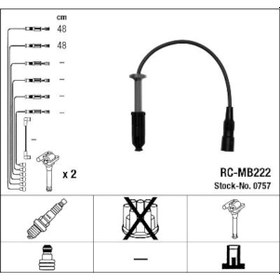 Resim NGK 0757 (RC-MB222) Atesleme Kablosu A1101506918 Rcmb222 (WY124754) 