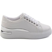 Resim Beyaz Lame Kadın Sneaker K01179001409 Beyaz 