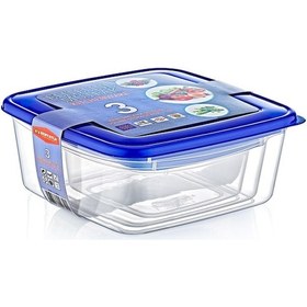 Resim 3'lü Kare Saklama Kabı Seti Çok Renkli 