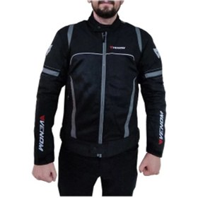 Resim Venom Spin Motosiklet Montu Siyah-gri Motorcu Montu 