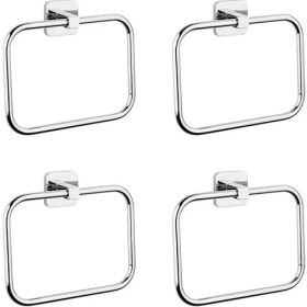 Resim Arçe Tema Banyo Kare Yuvarlak Havluluk 4 Adet 