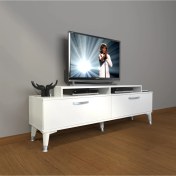 Resim Decoraktiv Ekoflex 4 Slm Silver Tv Ünitesi Tv Sehpası - Parlak Beyaz 