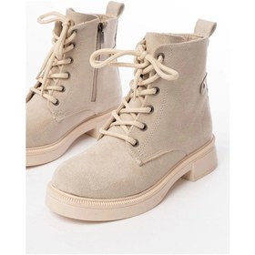 Resim 02-2003 Bej Süet Bağcıklı Fermuarlı Günlük Kadın Bot Çok Renkli 