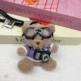 Resim Silver1 Iyi Şanslar Bebek Sevimli Karikatür Peluş Bebek Çanta Kolye Kız Öğrenci Bebek Asılı Anahtar (Yurt Dışından) 