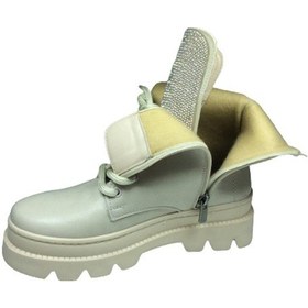 Resim Ortopedikal Womenly Style 2002 Kadın Ten Bej Taşlı Postal Bot Bej 