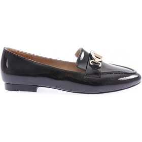 Resim Dgn 154-22k Kadin Üzeri V Toka Loafer 154-1974-R7749 Siyah 