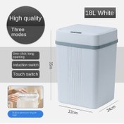 Resim atongm Smart çöp tenekesi banyo çöp kutusu kapaklı su geçirmez hareket sensörü plastik çöp kutusu yatak odası mutfak ofis için 