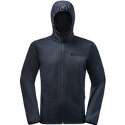 Resim Jack Wolfskin Düz Lacivert Erkek Polar Sweatshırt 1307471-1010 BORNBERG HOODY M 