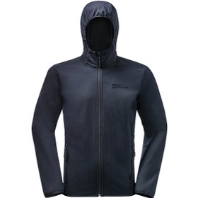 Resim Jack Wolfskin Düz Lacivert Erkek Polar Sweatshırt 1307471-1010 BORNBERG HOODY M 