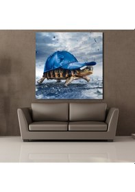 Resim Kaplumbağa Kanvas Tablo 110x110cm 