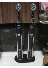 Resim Oralb Diş Fırçası Standı Ikili Set - Oral-b Diş Fırçası Standı Gri 