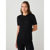 Resim Jimmy Key Bisiklet Yaka Kısa Kollu Kadın Triko Kazak (5WW134300) 