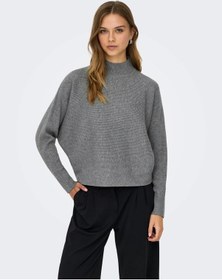 Resim Jdy Jdyprime Life L/s Hn Bat Pull Kadın Kazak 15351898 Gri 