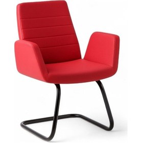 Resim Vector Deri Misafir Koltuğu Kırmızı 