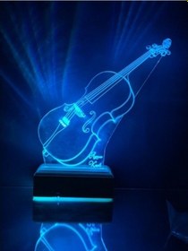 Resim Kişiye Özel Keman Hediyelik Led Masaüstü Lamba 
