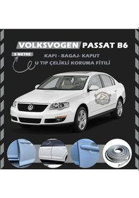 Resim Volksvogen Passat B6 Oto Araç Kapı Koruma Fitili 5metre Parlak Gri Renk 