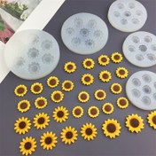 Resim 1 adet Ayçiçeği Silikon Kalıp El Yapımı DIY Alçı Mum Damlama Reçine Kalıbı 