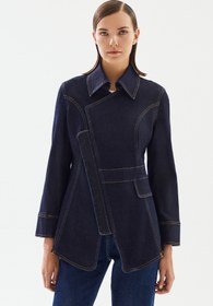 Resim Kadın Kruvaze Denim Ceket - M 