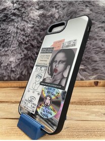 Resim BYDC Iphone 6 Plus / 6s Plus / 7 Plus / 8 Plus Uyumlu Ayna Detaylı Mona Lisa Desenli Lüx Kılıf 