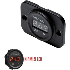 Resim Shuıvan Dijital Voltmetre Akü Voltaj Göstergesi 12v/24v Kırmızı Işık - Çerçeveli-1602 