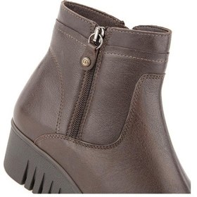 Resim Muya Londo 6 Nokta Anatomik Taban Topuk Dikeni Hakiki Deri Kadın Bot Kahve 