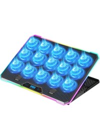 Resim Gameagle Aero Storm V15 Rgb 15 Fanlı 10 Rgb Modlu 9-17.3'' Notebook Soğutucu Stand Laptop Soğutucu 
