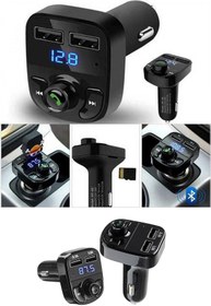 Resim TEKNO İSTANBUL Car X8 Araç Fm Transmitter Bluetooth Usb Mp3 Sd Kart Çakmaklık Girişli Oto Müzik Çalar Kiti 