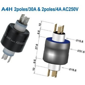 Resim Asiantool A4h ,4-kutup 250v/4a-30a Rec Konnektör 