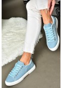 Resim Fox Shoes P404008210 Mavi Kot Kumaş Kadın Spor Ayakkabı Sneakers Mavi 
