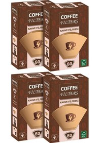 Resim Coffee Filters 4 Numara Kahve Filtresi 4 x 80'li 