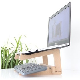 Resim Hanwood Ahşap Laptop Standı - Laptop Yükseltici - 13" _ 14" 