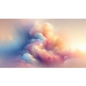 Resim Venspor Pastel Bulutlar Arkaplanı, Huzur ve Sakinlik Temalı, Duvar Örtüsü 200x150cm 
