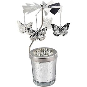 Resim Suntek Dönen Mumluk Centerpieces Tealight Tutucular Parti 