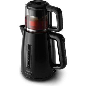 Resim 1700 W Cam Demlikli Çay Makinesi, Siyah, Şık ve Pratik Kullanım 