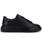 Resim Tamer Tanca Erkek Hakiki Deri Siyah/Siyah Sneakers & Spor Ayakkabı 