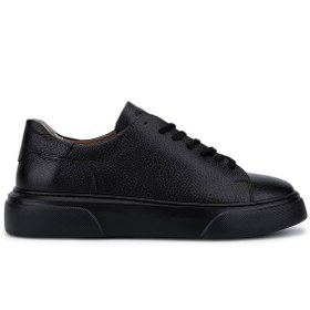 Resim Tamer Tanca Erkek Hakiki Deri Siyah/Siyah Sneakers & Spor Ayakkabı 
