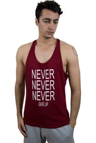 Resim BLUU Erkek Bordo Fitness Gym Tank Top Sporcu Atleti Bnever 