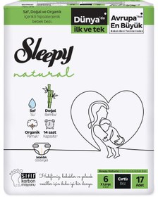 Resim Sleepy Natural Bebek Bezi 6 Numara Xlarge 17 Adet - Standart / Standart 