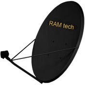 Resim RAMTECH 90 Cm Delikli Siyah 3 Kolu Büyük Maunt Çanak Anten Seti 150044 