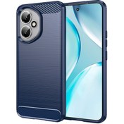 Resim For Honor 400 5g Global Kılıf Koruyucu Telefon Kılıfı Karbon Fiber Doku Fırçalanmış - Mavi Mavi 