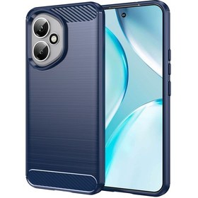 Resim For Honor 400 5g Global Kılıf Koruyucu Telefon Kılıfı Karbon Fiber Doku Fırçalanmış - Mavi Mavi 