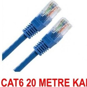 Resim 20M Metre Cat6 Ethernet Kablosu Internet Adsl Lan Modem Fabrikasyon 