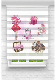 Resim Perdecizade Enxboy Hediye Kız Dijital Baskılı Zebra Perde-cocuk Odası-stor Perde Pz-2581 Renkli 