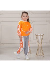 Resim Quzucuk Kids Çocuk Smiley Turuncu Eşofman Seti Turuncu 
