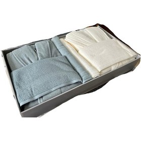 Resim Özdilek Alleur Aile Bornoz Seti K. Mint - Krem Çok Renkli 