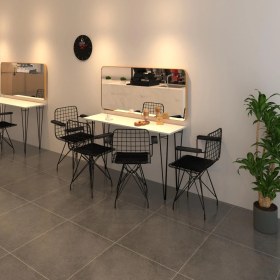 Resim Knsz masa sandalye takımı hem75mazlum byzsyh 140*040 klç 4 sandalye syhsyh kolçaklı 